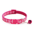 Cat Bell Collar with Dog Print — Multi-Color Necklace Ring Collar for Cats