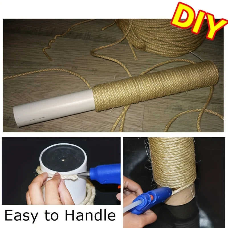 Natural Sisal Rope for Cat Scratcher — DIY Scratching Post & Furniture Protector (33/66/164ft)