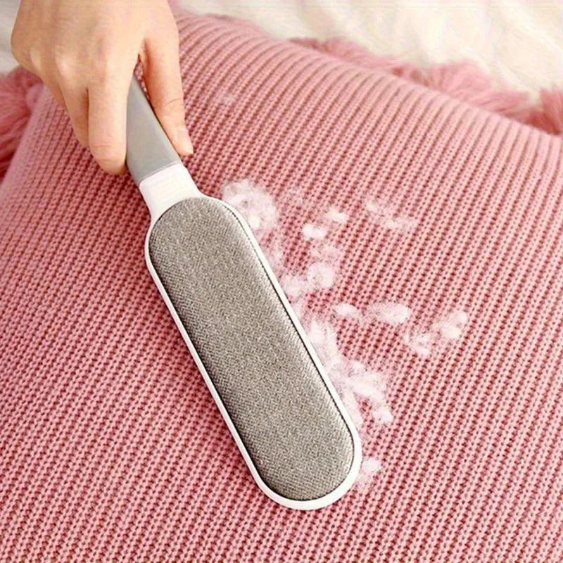 Reusable dust removal brush, double-sided pet hair remover, manual electrostatic adhesive brush, durable polypropylene material