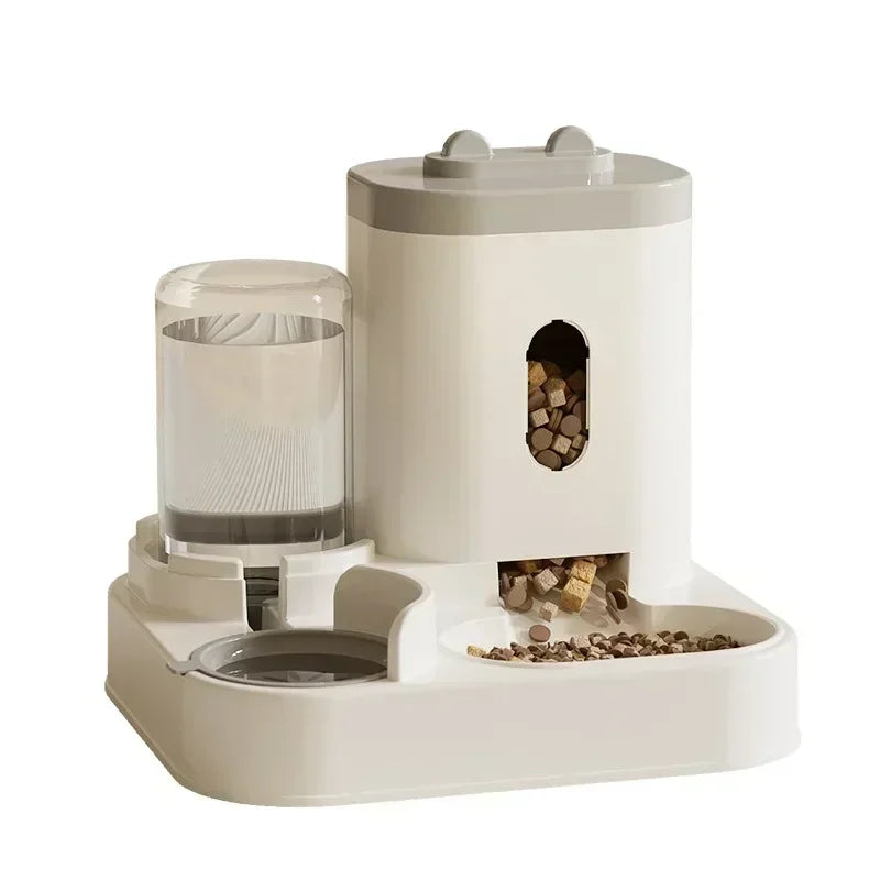 Automatic Pet Feeder with Water Fountain — Large Capacity Raised Bowl for Cats & Dogs
