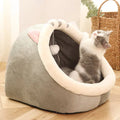 Four Seasons Semi-Enclosed Cat Nest Bed — Soft & Cozy Pet Sleeping Cave
