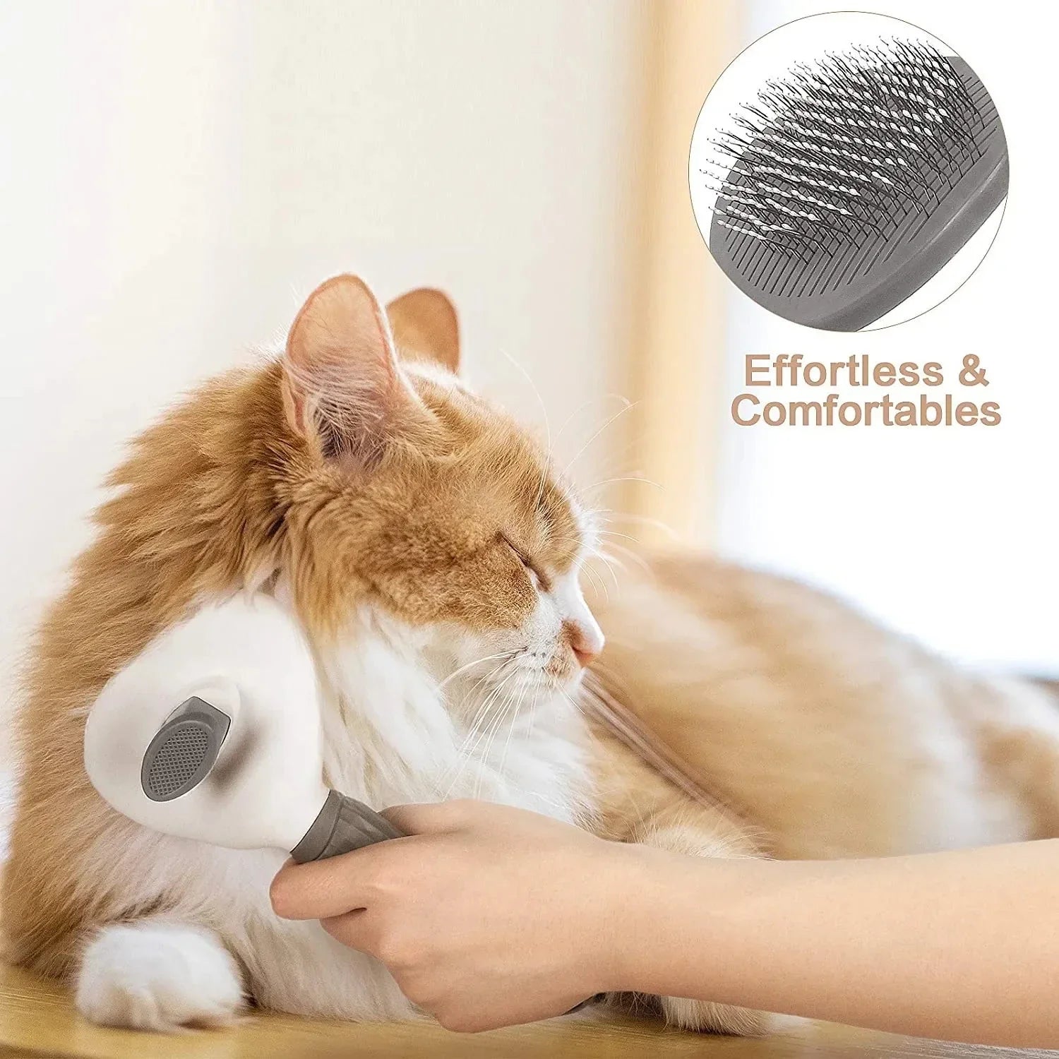 Self-Cleaning Pet Grooming Brush — Dematting Comb for Dogs & Cats