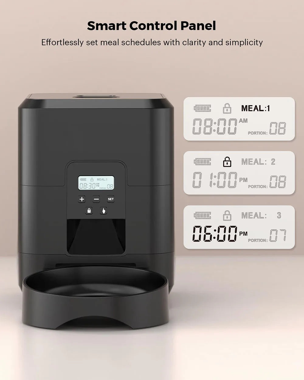 Smart Timed Automatic Pet Feeder — Scheduled Portion Control for Cats & Dogs