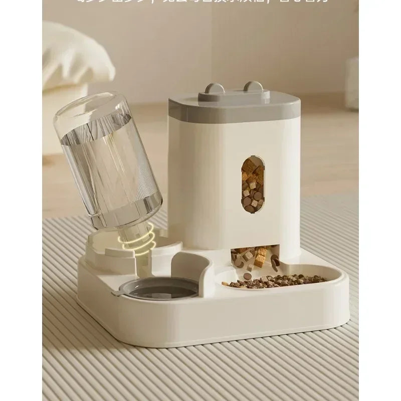 Automatic Pet Feeder with Water Fountain — Large Capacity Raised Bowl for Cats & Dogs