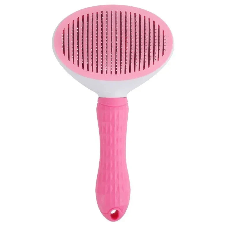 Self-Cleaning Pet Grooming Brush — Dematting Comb for Dogs & Cats