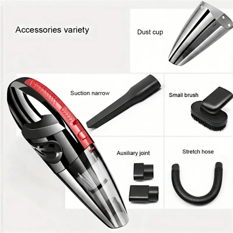 Portable Wireless Handheld Vacuum Cleaner — Powerful Suction for Car, Home & Pet Hair