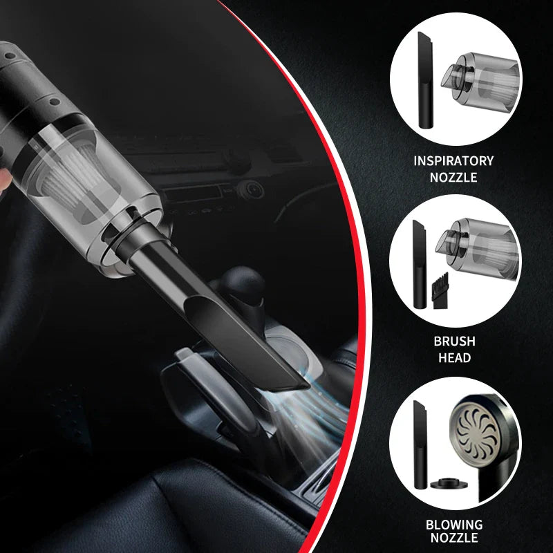 Portable Cordless Handheld Vacuum Cleaner — 5-in-1 Blow & Suction with Multi-Nozzles for Pet Hair, Car & Home