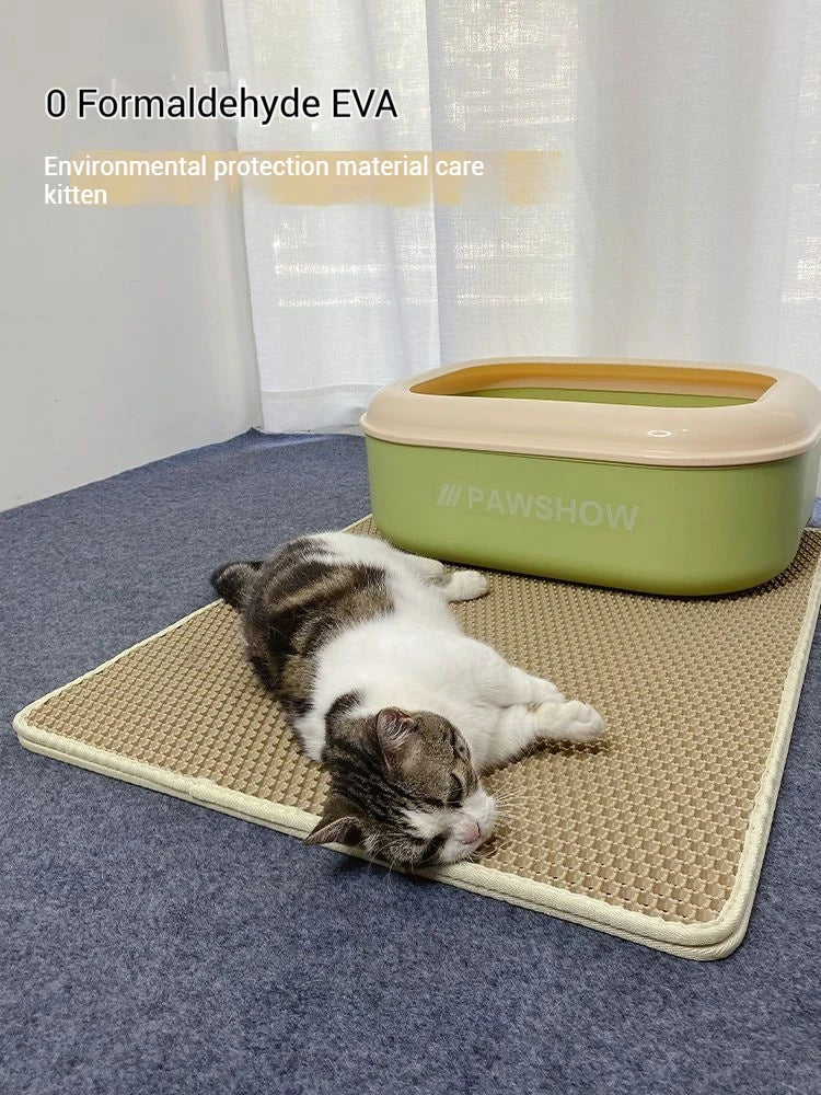 Waterproof Double Layer Cat Litter Trapping Mat — Clean Pad for Litter Box