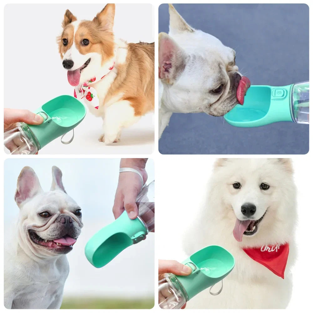 Portable Dog Water Bottle — Leakproof Walking Drinking Bowl for Cats & Dogs