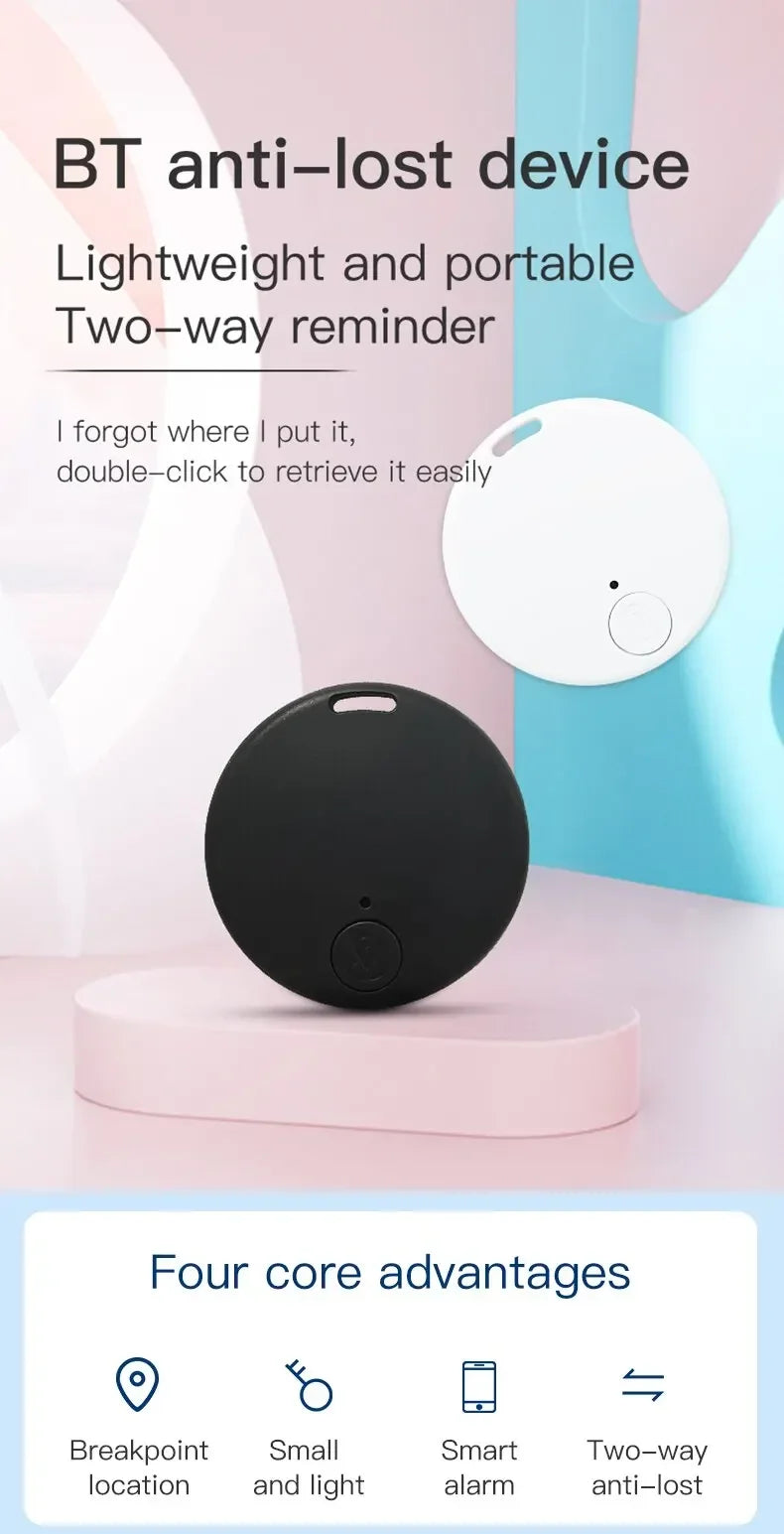 Mini GPS Bluetooth 5.0 Tracker — Anti-Lost Smart Finder for Pets, Keys & Bags