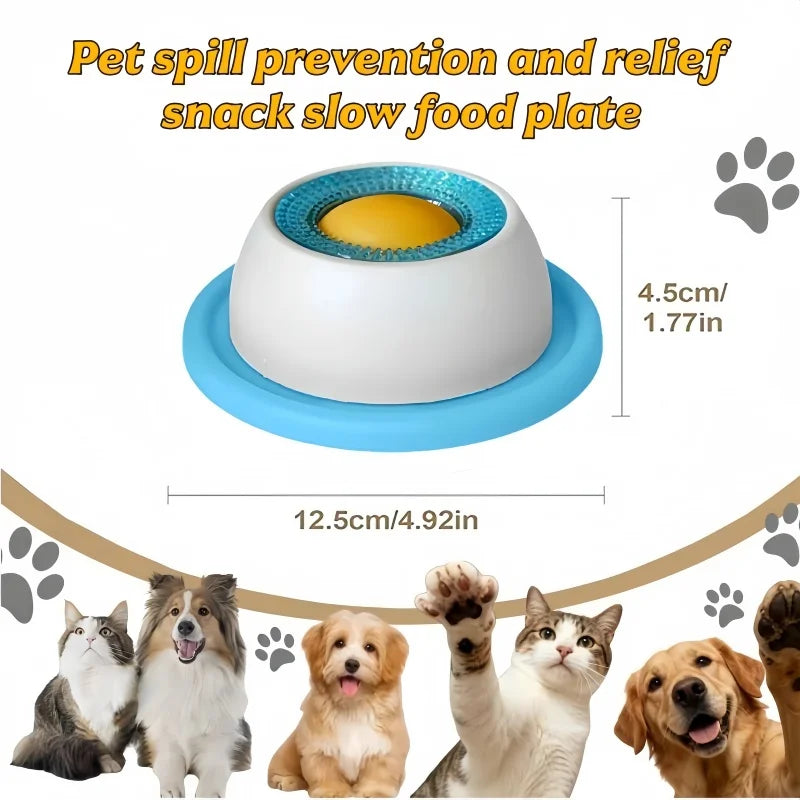 Pet Licking Bowl — Non-Slip Slow Feeder & Educational Lick Toy for Dogs & Cats