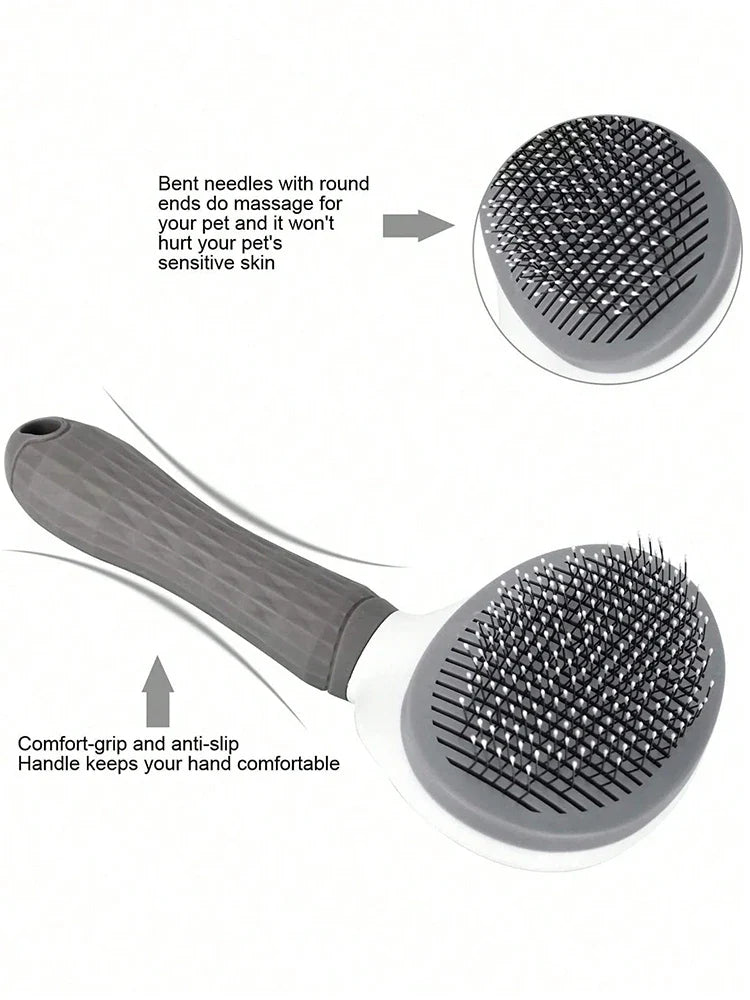 Stainless Steel Pet Comb — Effective Floating Hair Remover for Cats & Dogs