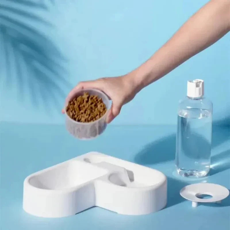2-in-1 Automatic Pet Bowl — Moisture-Proof Drinking & Feeding Bowl for Cats & Dogs