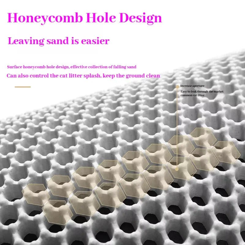 Waterproof Double Layer Cat Litter Trapping Mat — Clean Pad for Litter Box