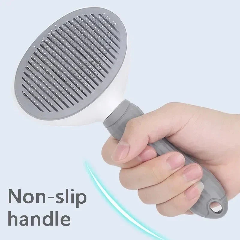 Self-Cleaning Pet Grooming Brush — Dematting Comb for Dogs & Cats