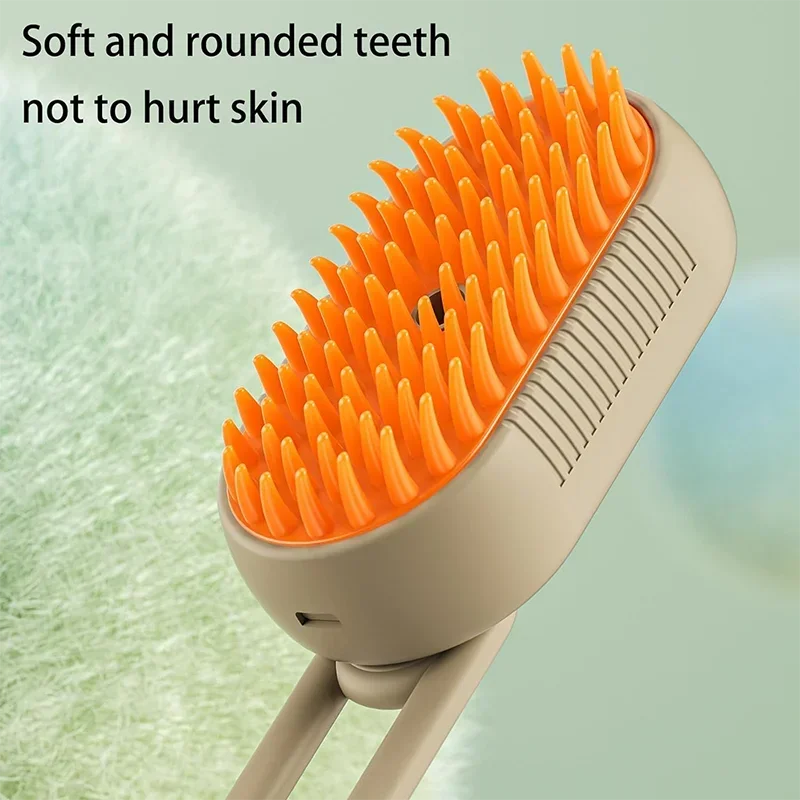 One-Button Spray Massage Brush — Steam Mist Grooming Comb for Cats & Dogs