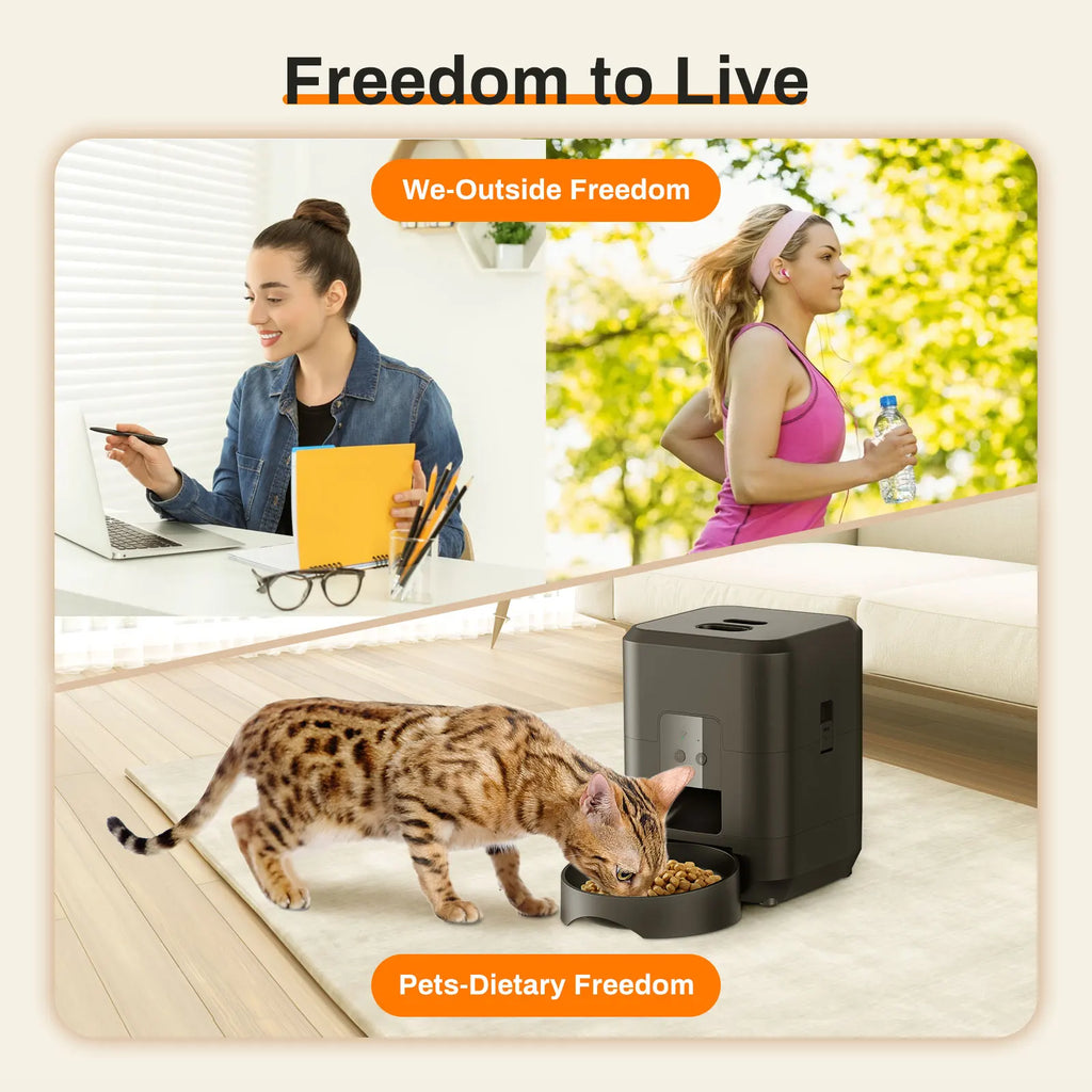 Smart Timed Automatic Pet Feeder — Scheduled Portion Control for Cats & Dogs