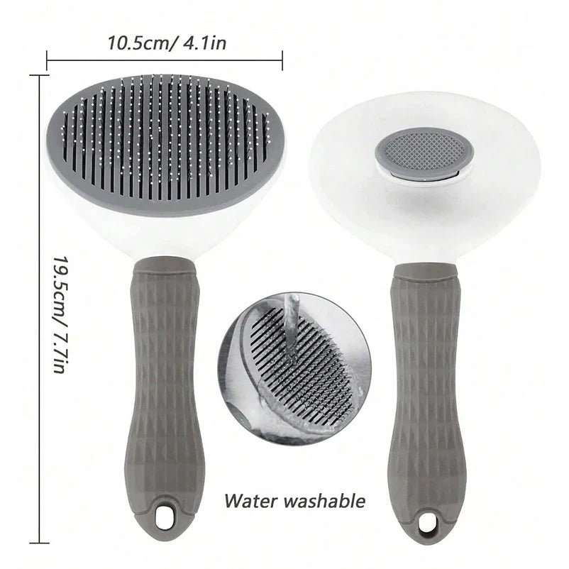 Stainless Steel Pet Comb — Effective Floating Hair Remover for Cats & Dogs