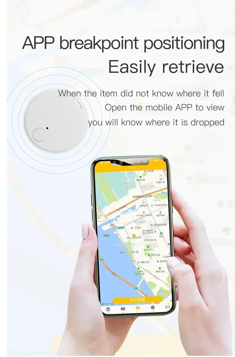 Mini GPS Bluetooth 5.0 Tracker — Anti-Lost Smart Finder for Pets, Keys & Bags
