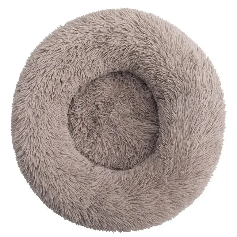 Round Plush Pet Bed — Super Soft Dog & Cat Bed, 6 Sizes (40-90cm)