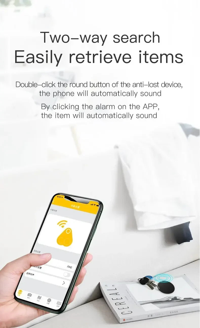 Mini GPS Bluetooth 5.0 Tracker — Anti-Lost Smart Finder for Pets, Keys & Bags