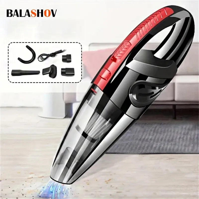 Portable Wireless Handheld Vacuum Cleaner — Powerful Suction for Car, Home & Pet Hair