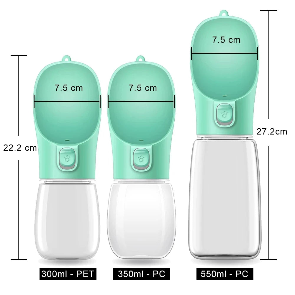 Portable Dog Water Bottle — Leakproof Walking Drinking Bowl for Cats & Dogs