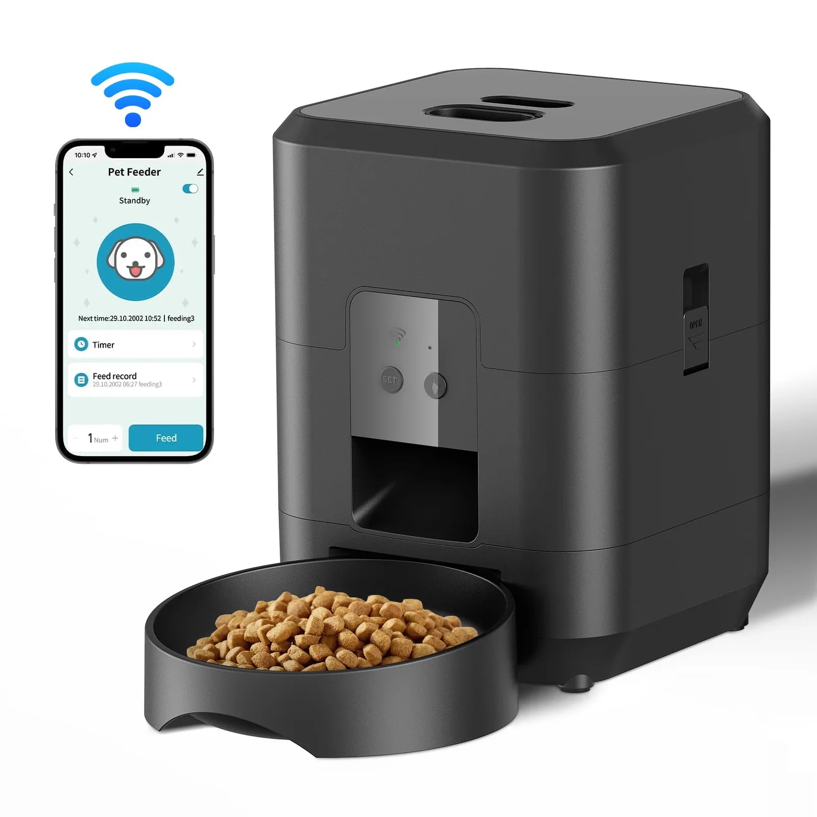 Smart Timed Automatic Pet Feeder — Scheduled Portion Control for Cats & Dogs