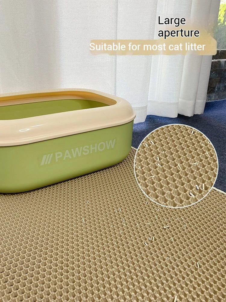 Waterproof Double Layer Cat Litter Trapping Mat — Clean Pad for Litter Box