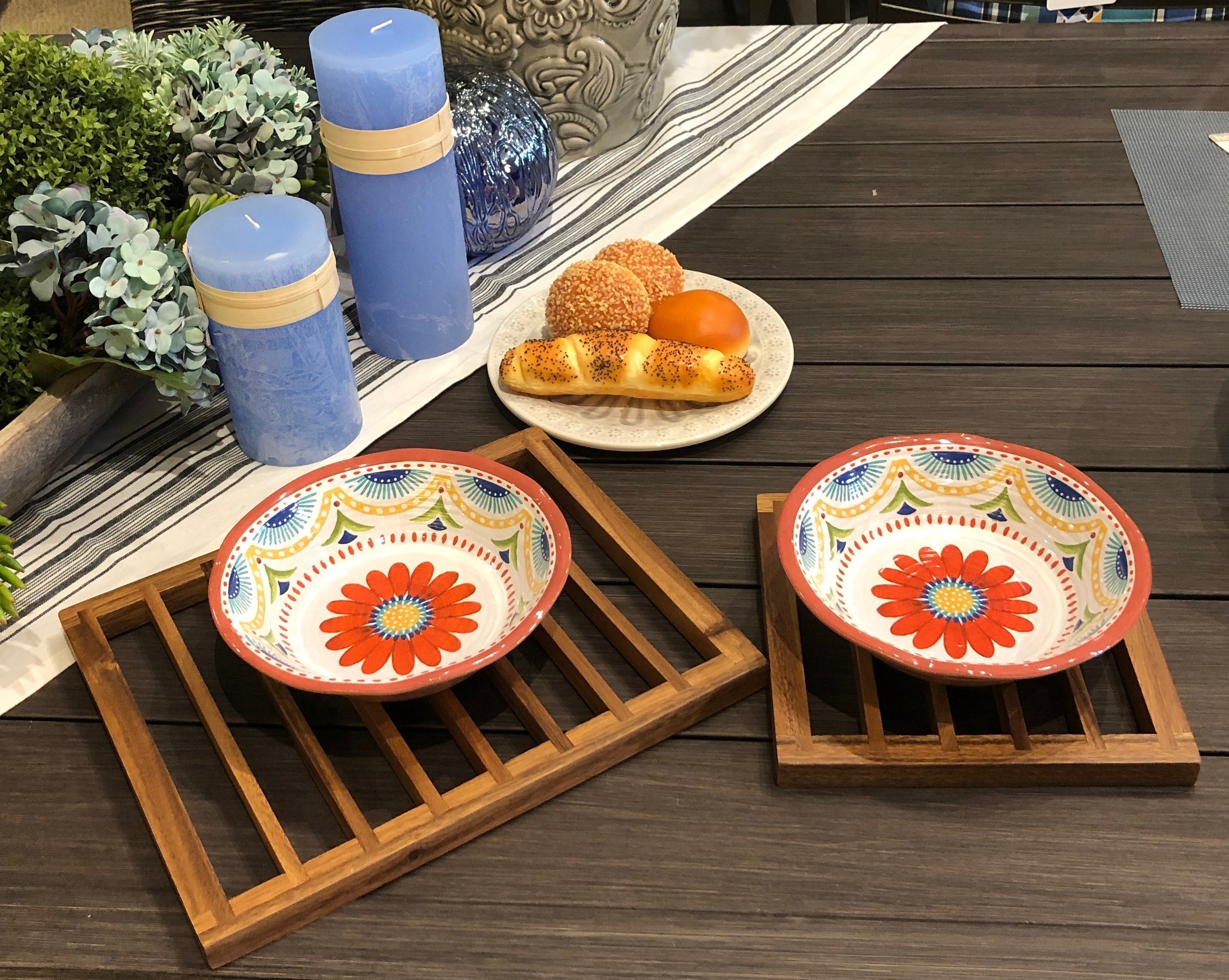 Resistant Round Wooden Trivets For Kitchen
